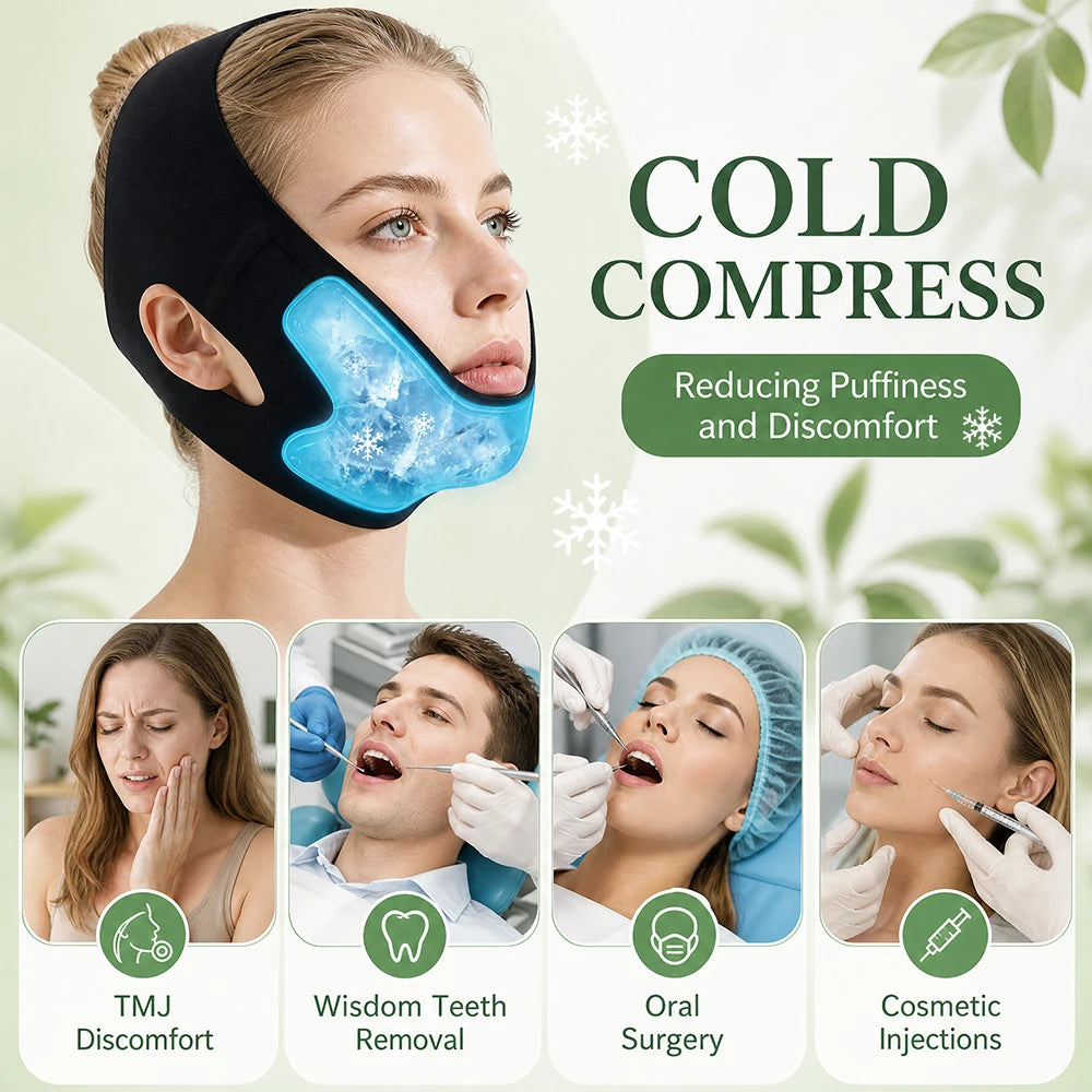Hot and Cold Facial Compression Wrap for Chin and Jaw - 2