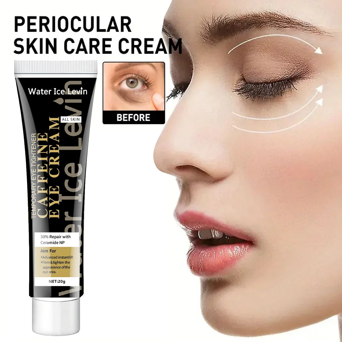 Caffeine Eye Cream Dark Circle Remover and Anti Aging Eye Treatment