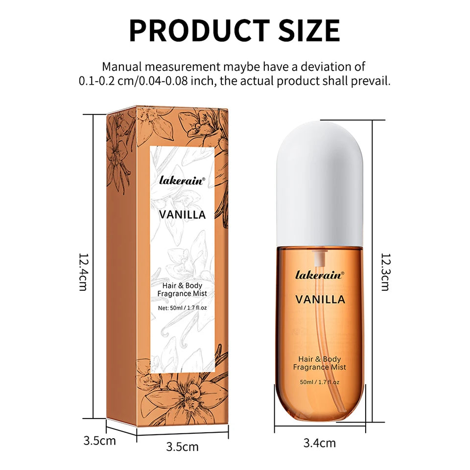 Vanilla Rose Fragrance Mist for Hair and Body