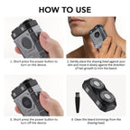 Portable Electric Shaver with LED Display for Wet and Dry Grooming