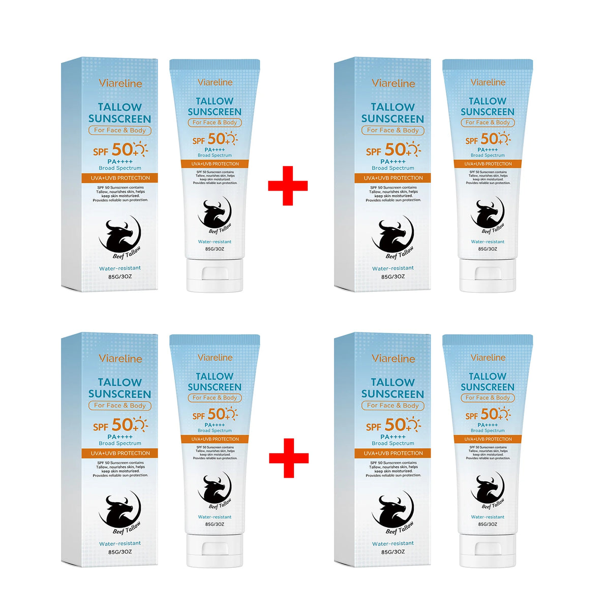 SPF 50 Tallow Sunscreen for Face and Body