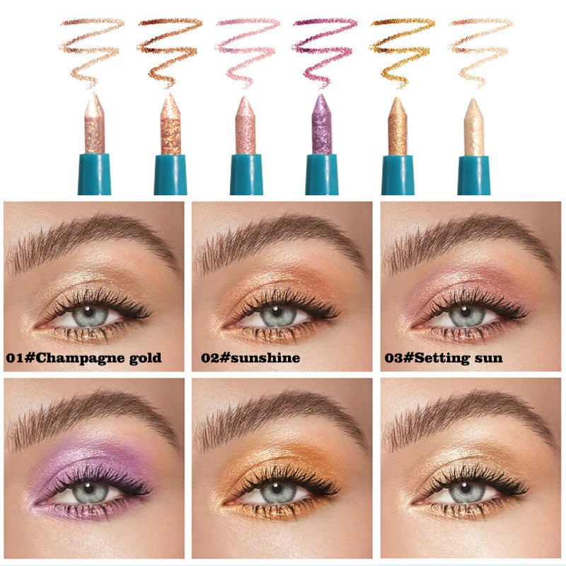 Peifen Waterproof Eyeshadow Stick Shiny Shimmer Eye Makeup Pen - 2