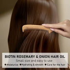 Biotin Rosemary and Onion Hair Oil for Damaged Dry Split Hair Repair