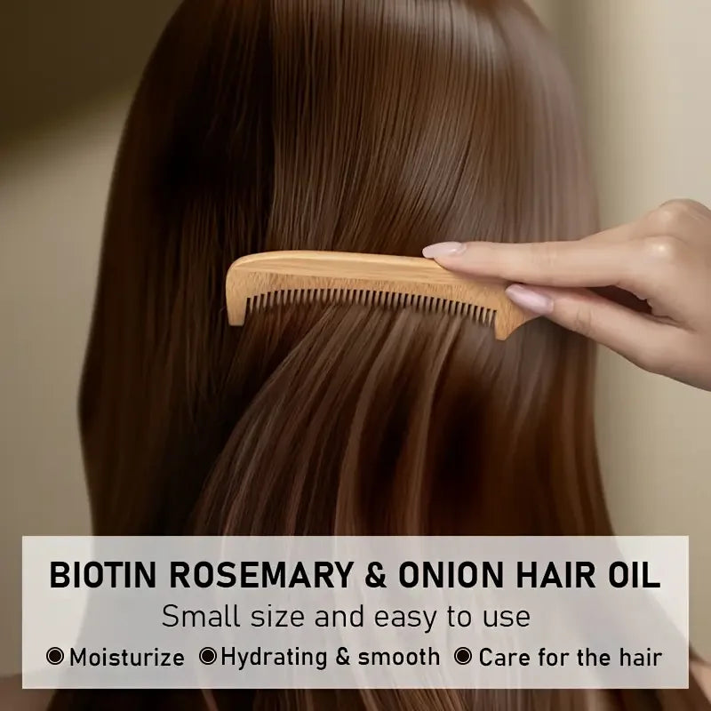 Biotin Rosemary and Onion Hair Oil for Damaged Dry Split Hair Repair