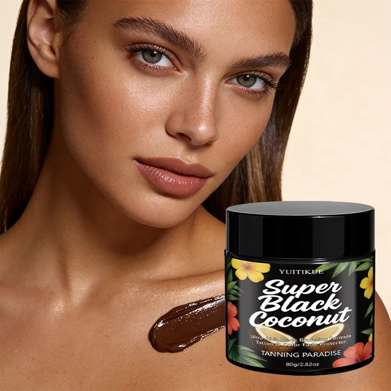 Yuitikue Super Black Coconut Tanning Cream Ultra Dark Bronzer 80g