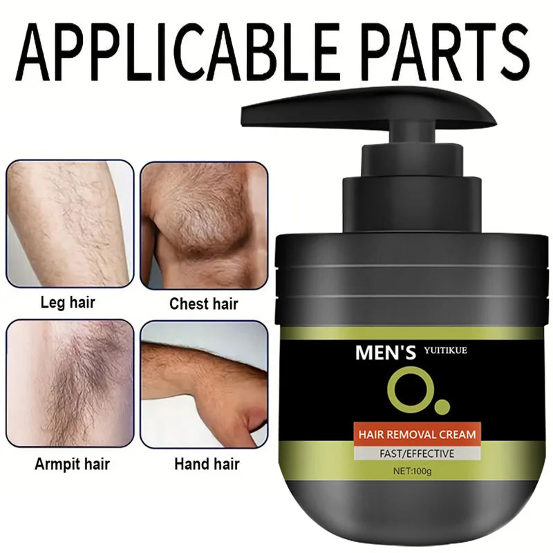 Mens Hair Removal Cream 100g Gentle Body Depilatory for Smooth Skin