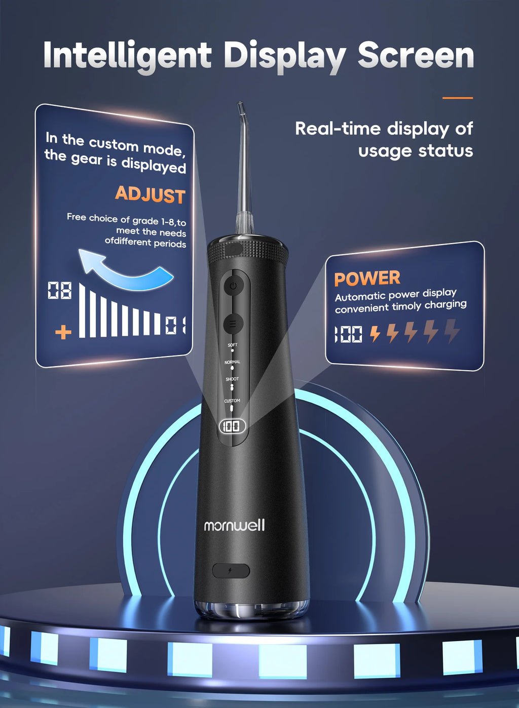 Portable Cordless Water Flosser for Teeth and Braces