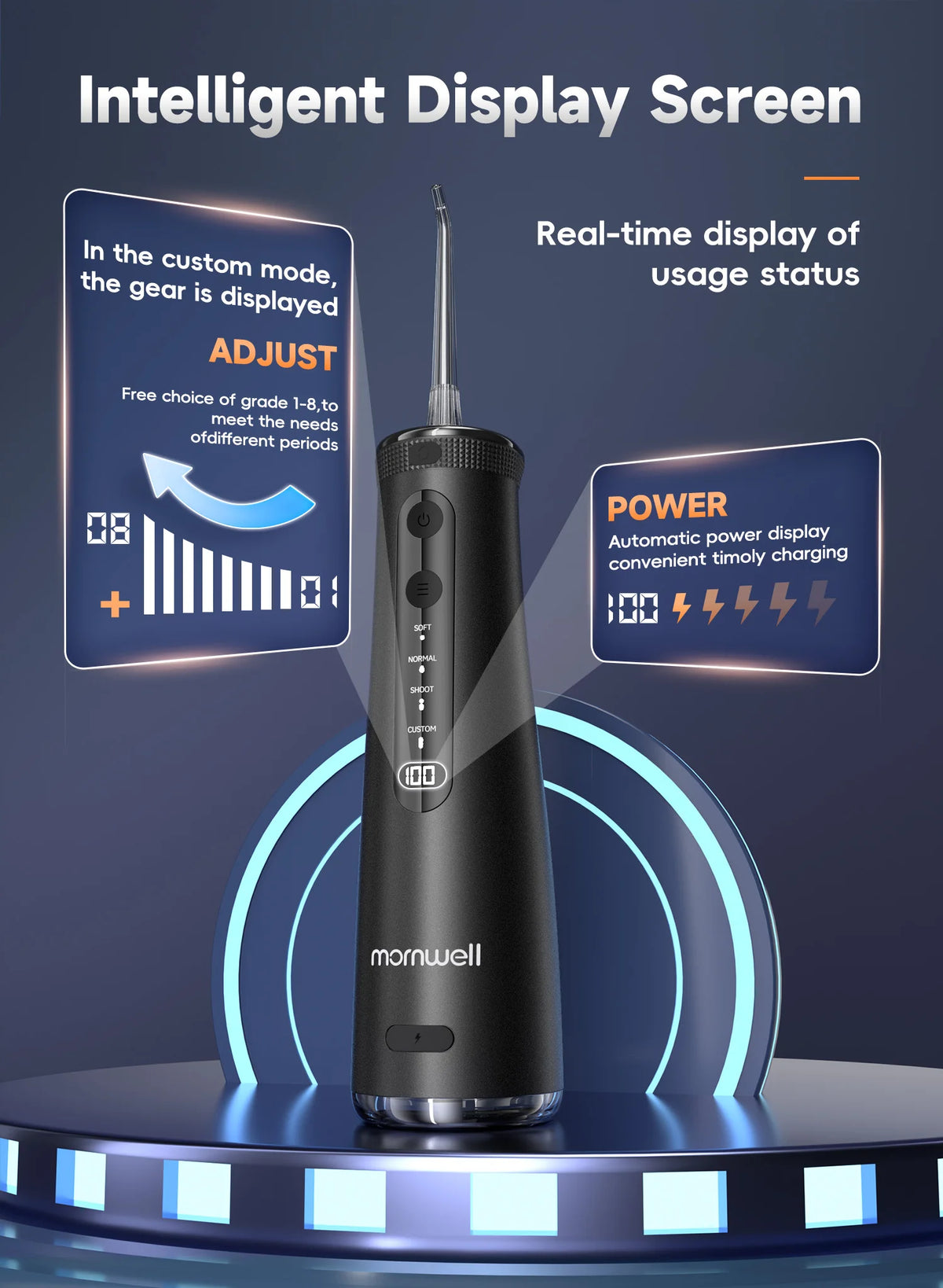 Portable Cordless Water Flosser for Teeth and Braces