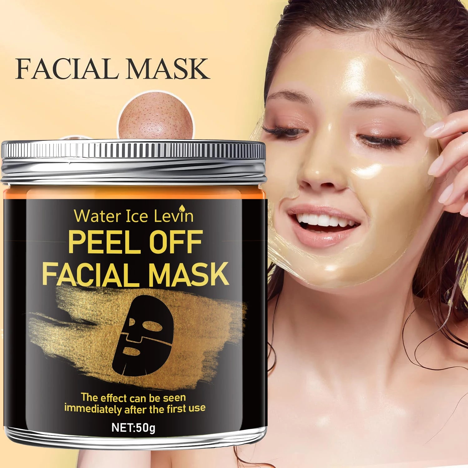 Turmeric Vitamin C Retinol Peel Off Mask Moisturizing Facial Treatment - 5