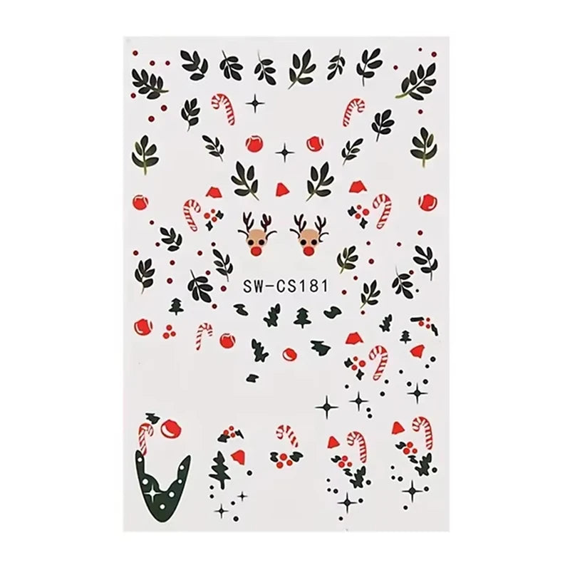 3D Christmas Cartoon Nail Art Stickers