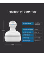 Electric Cordless Scalp Massager for Stress Relief and Hair Growth