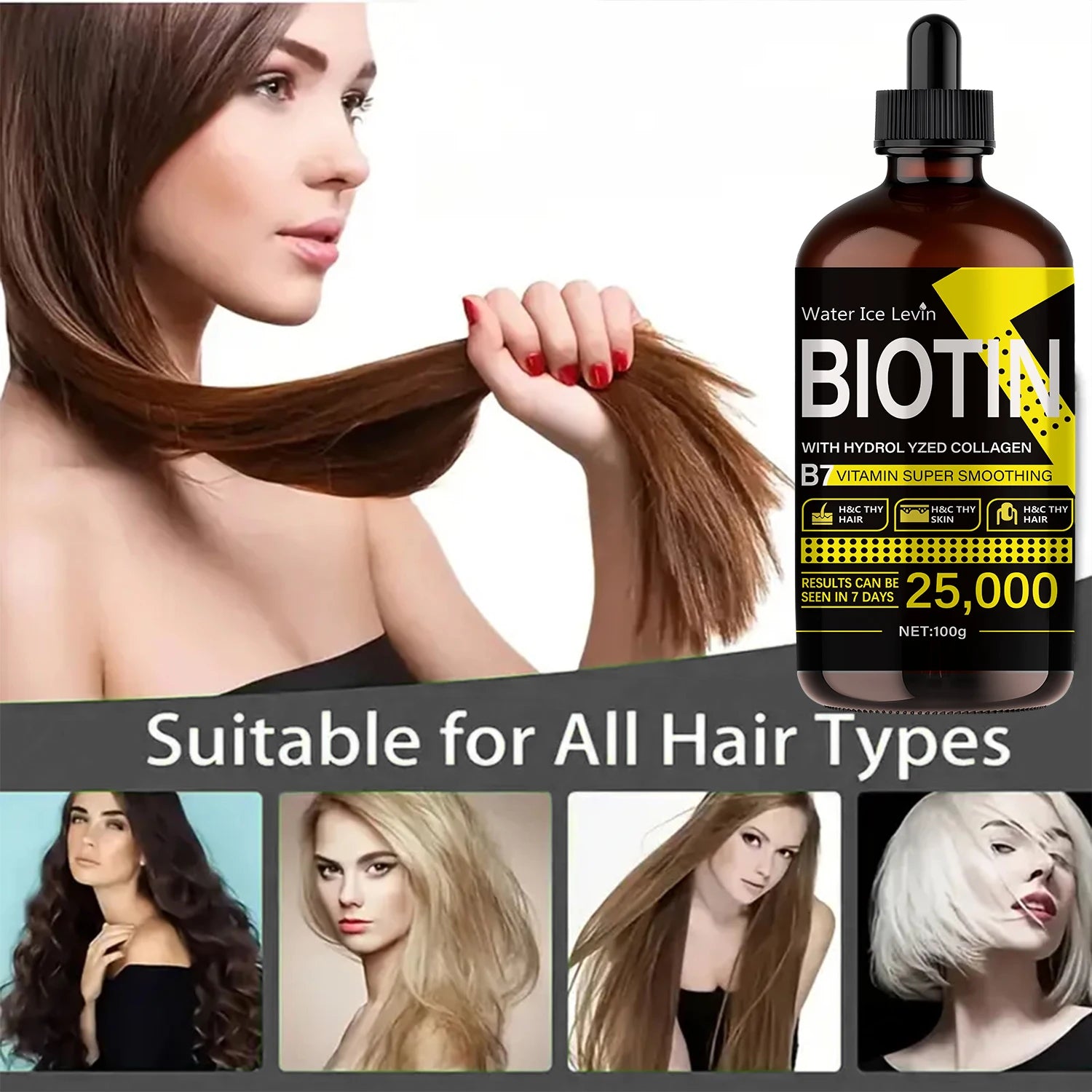 Biotin and Hydrolyzed Collagen Hair Conditioner Liquid Oil 100g