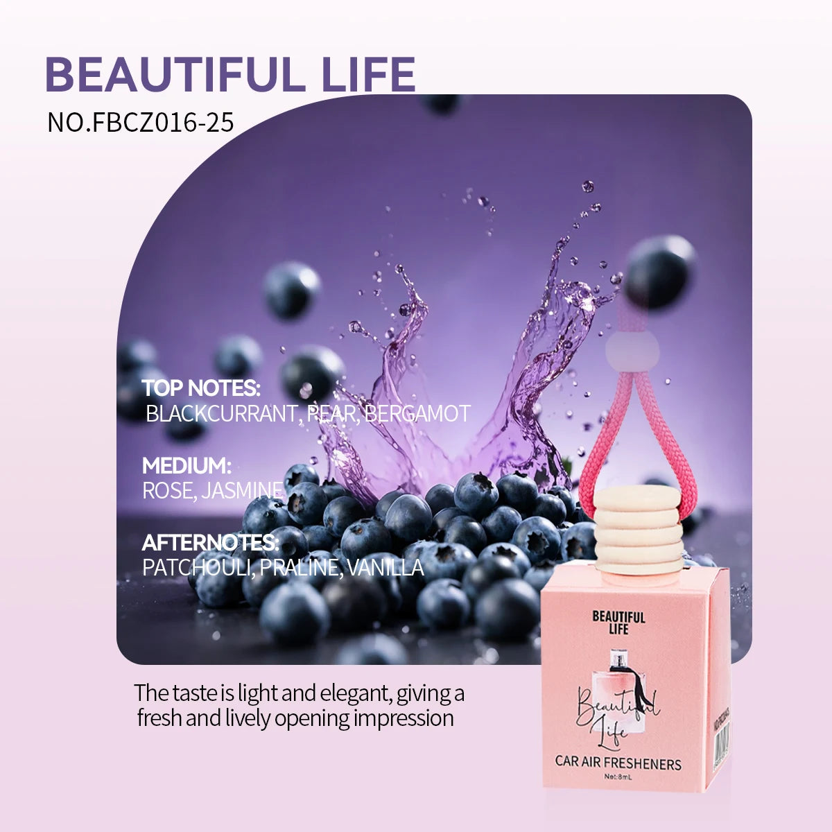 Car Air Freshener Hanging Perfume Diffuser Natural Flower Fragrance - 27