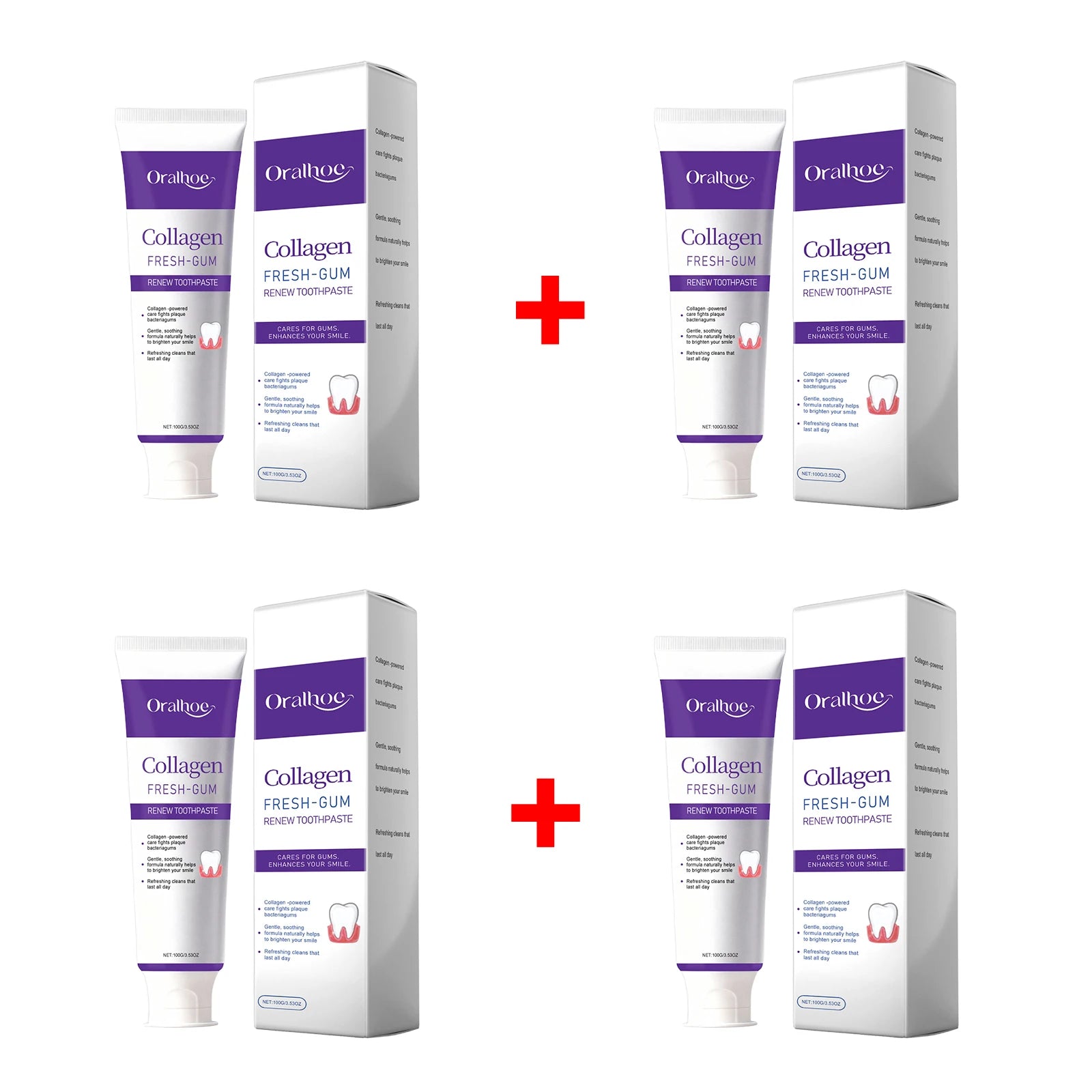 Collagen Whitening Toothpaste for Gum Care and Fresh Breath - 16