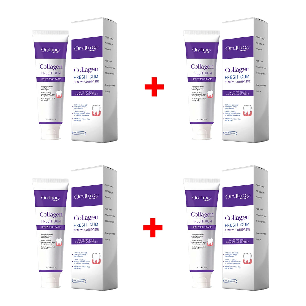 Collagen Whitening Toothpaste for Gum Care and Fresh Breath