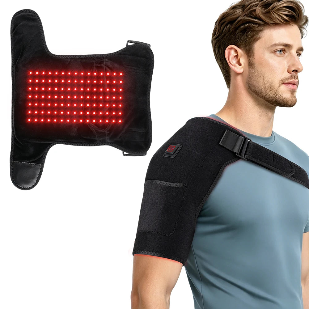 Red Light Therapy Heated Shoulder Wrap for Joint Pain Relief