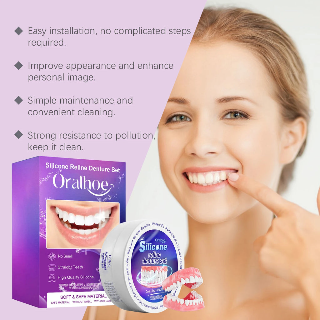 Silicone Reline Denture Set for Comfortable Fit