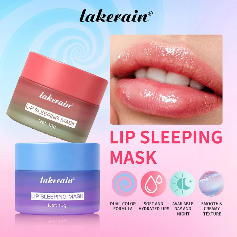 Dual-Color Hydrating Lip Sleeping Mask for Dry Lips