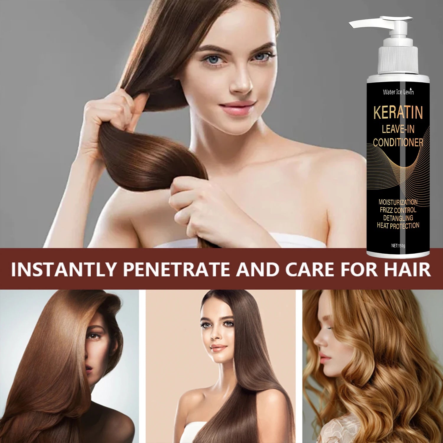 Keratin and Coconut Oil Leave In Hair Conditioner 150g