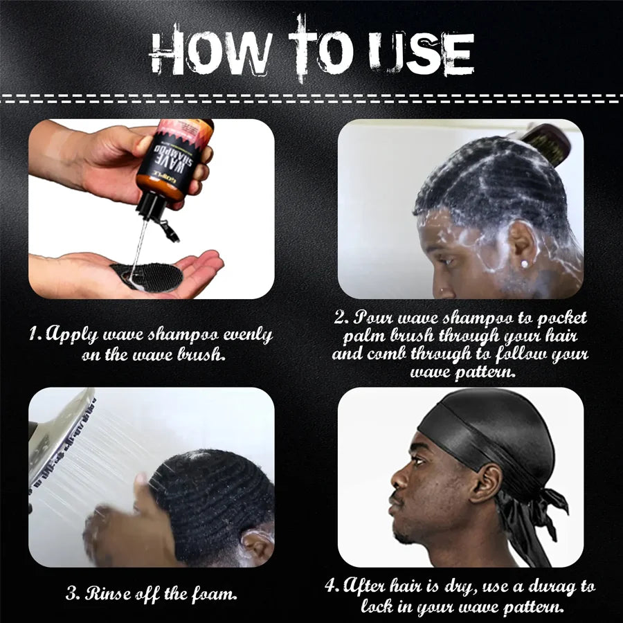 Goiple 360 Wave Shampoo and Strong Hold Hair Pomade Styling Set