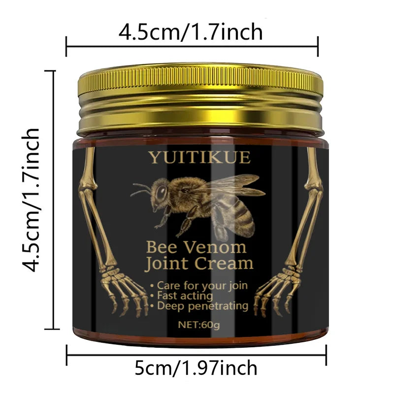 YUITIKUE Bee Venom Joint Care Cream Fast Acting Muscle Support 60g - 8