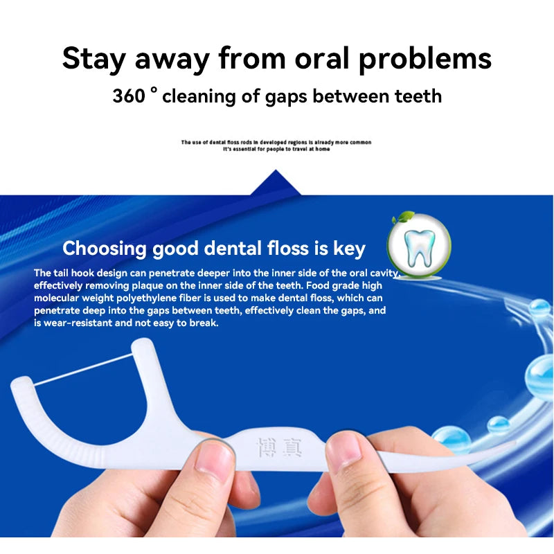 Portable Dental Floss Picks with Travel Case