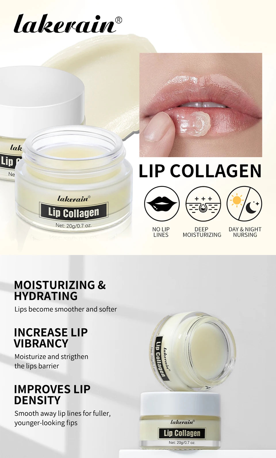 Collagen Hydrating Lip Sleeping Mask for Smooth Lips
