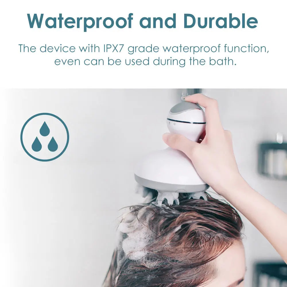 Electric Cordless Scalp Massager for Stress Relief and Hair Growth