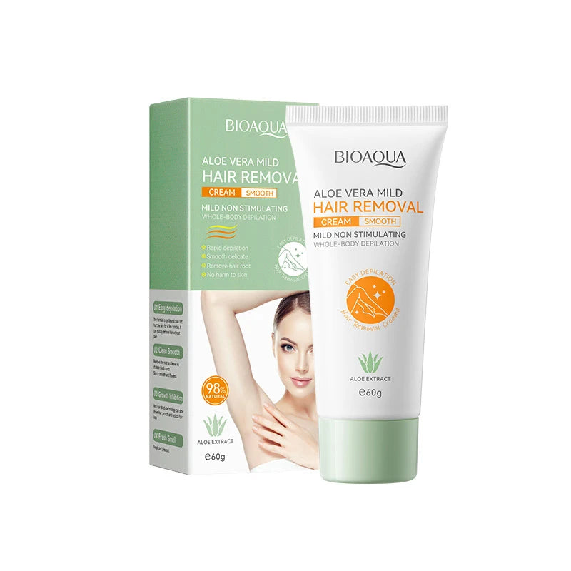 Pain-Free Aloe Vera Hair Removal Cream for Sensitive Skin