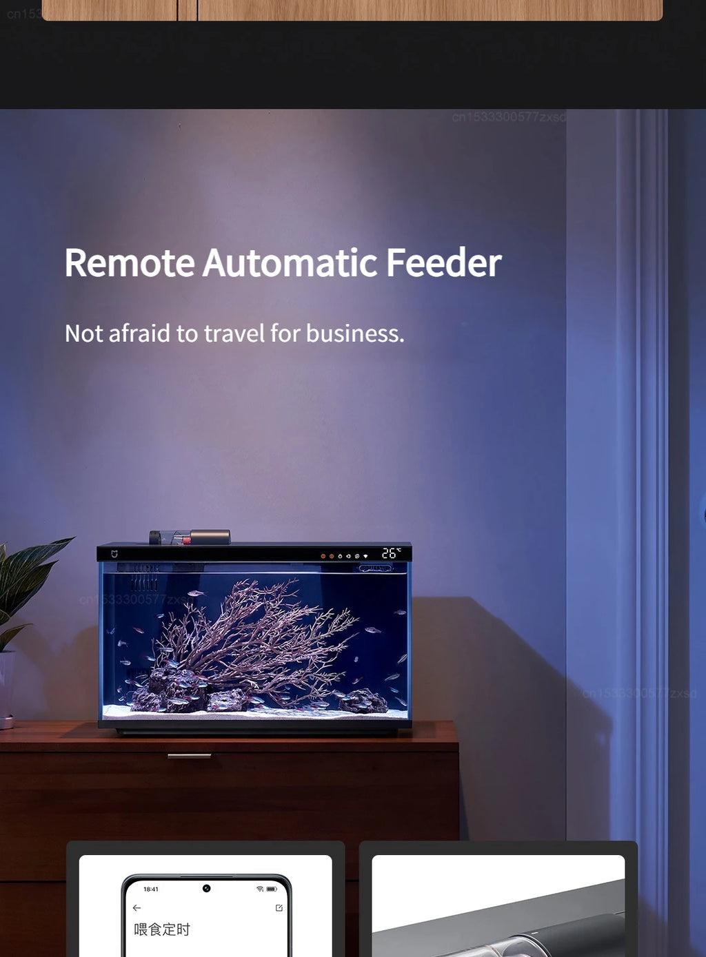 Mijia Smart Fish Tank MYG100 App Controlled Aquarium with Auto Feeder