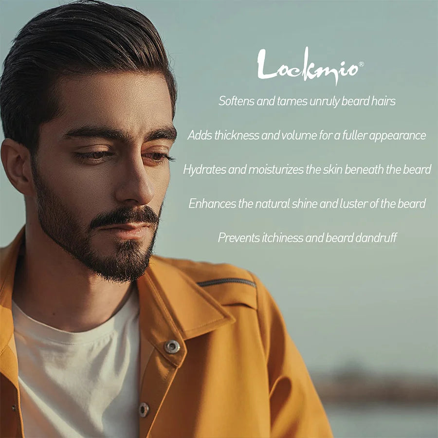 Lockmio Natural Vanilla Beard Balm for Softening Grooming and Styling