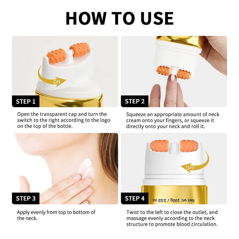 Firming Neck Cream with Massage Roller for Crepey Skin - 15
