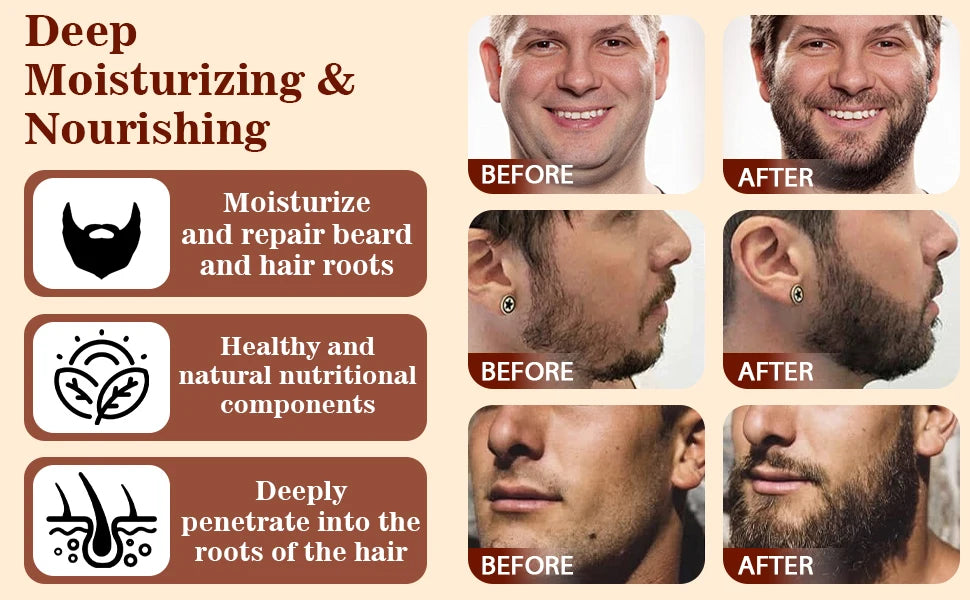 Goiple 2pcs Beard Grooming Kit Cleansing Shampoo and Volumizing Oil