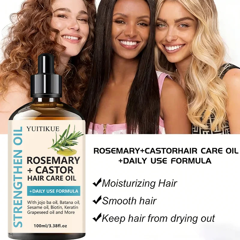 Rosemary and Castor Hair Strengthening Oil 100ml - 12