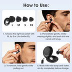 Reusable Noise-Canceling Sleep Earplugs for Side Sleeping