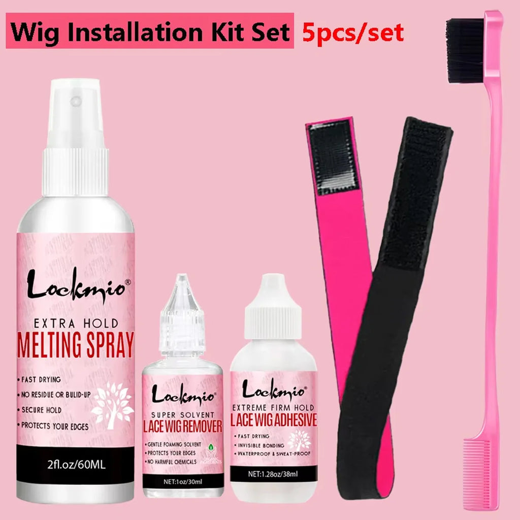 Lockmio Lace Wig Installation Kit Waterproof Glue and Melting Spray