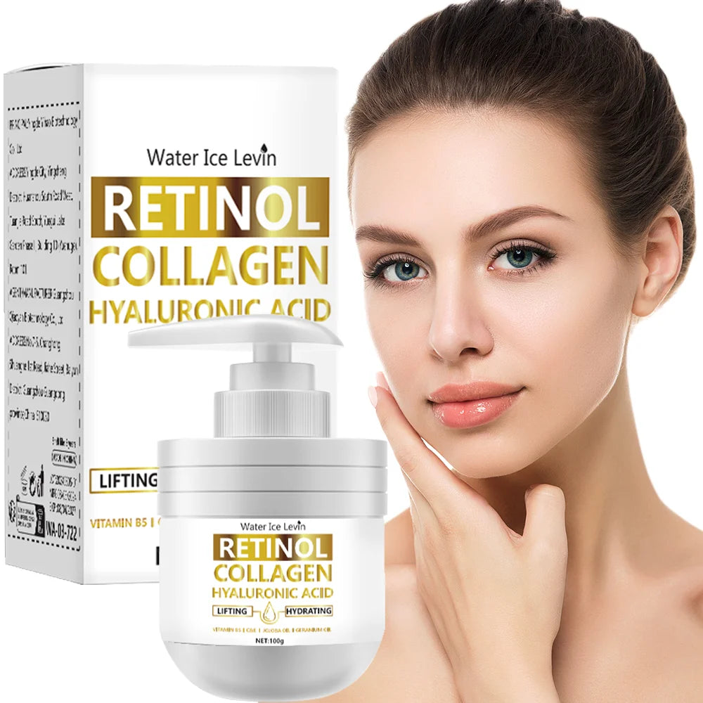 Retinol Collagen Hyaluronic Acid Face Cream Anti Aging Moisturizer