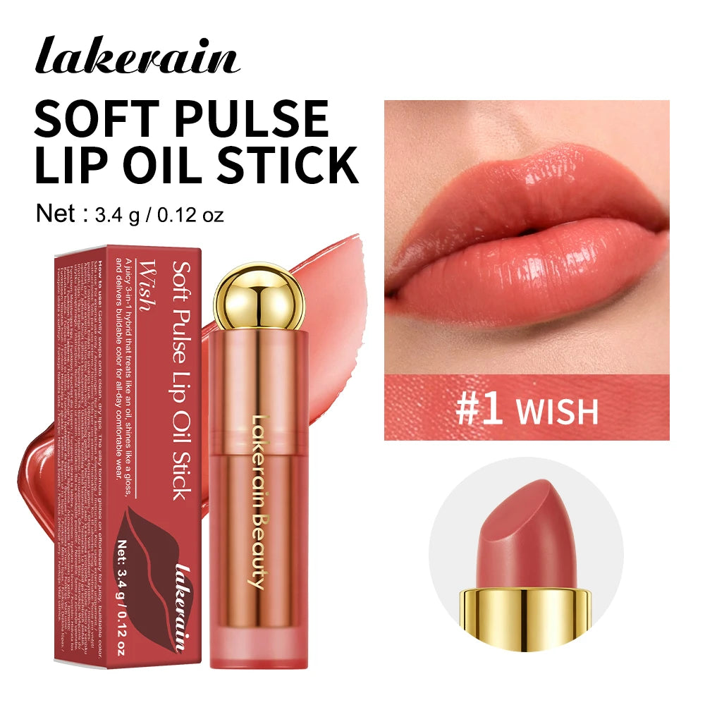 3-in-1 Tinted Hydrating Lip Oil Stick for Glossy Plump Lips - 28
