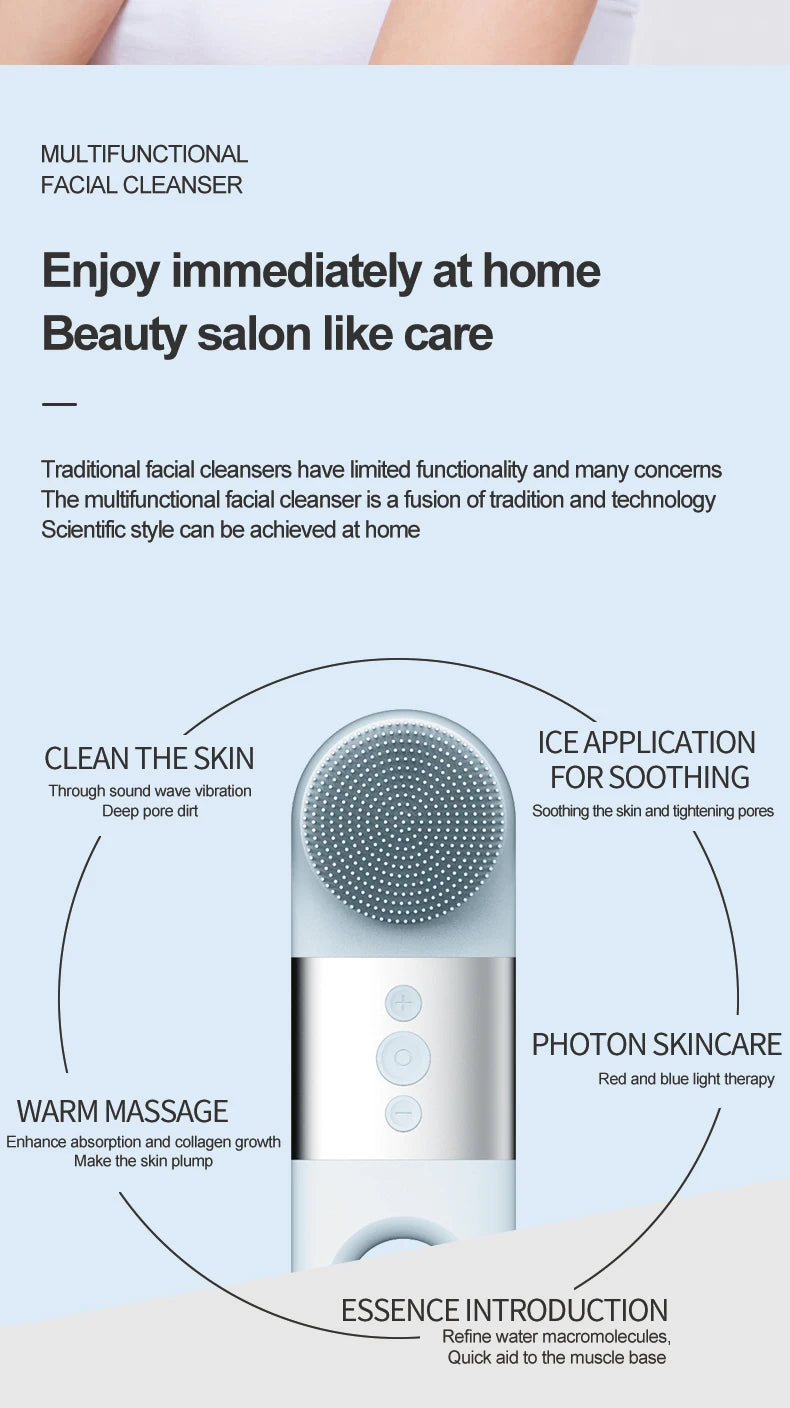 Hot and Cold Silicone Facial Cleansing Brush