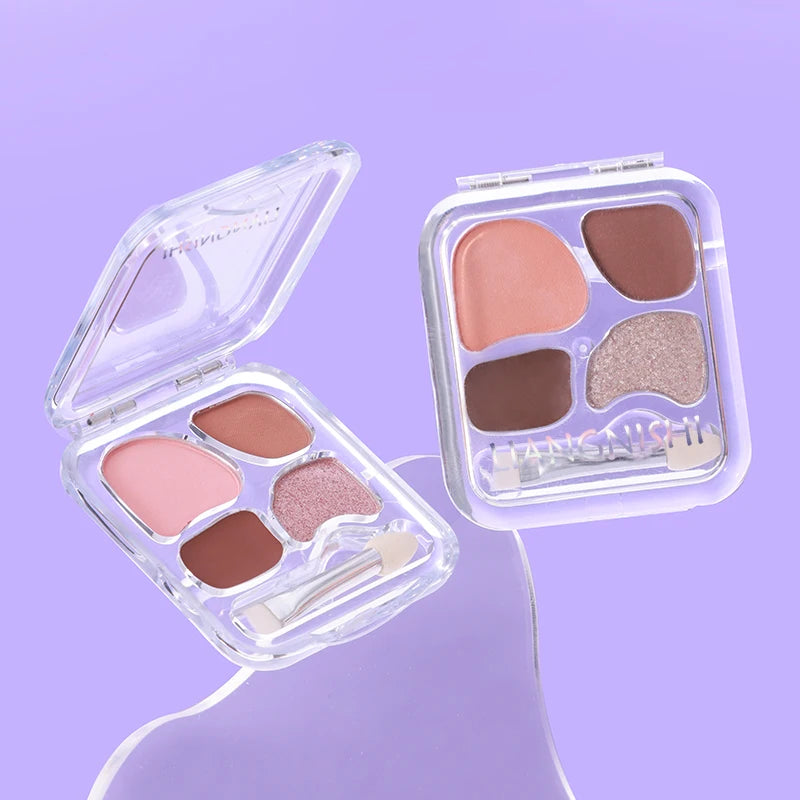 4 Color Eyeshadow Palette Waterproof Glitter Eye Makeup - 7