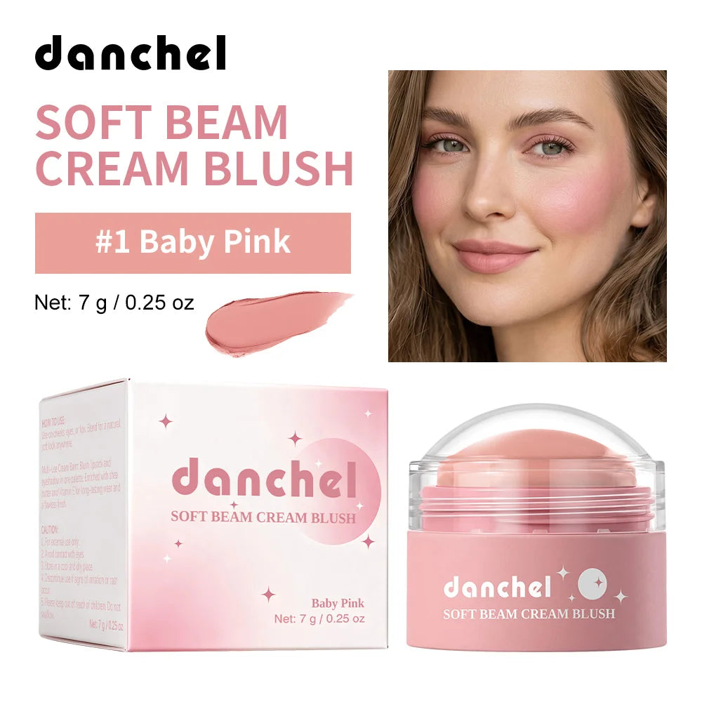 Multi-Use Cream Blush for Cheeks Lips and Eyes
