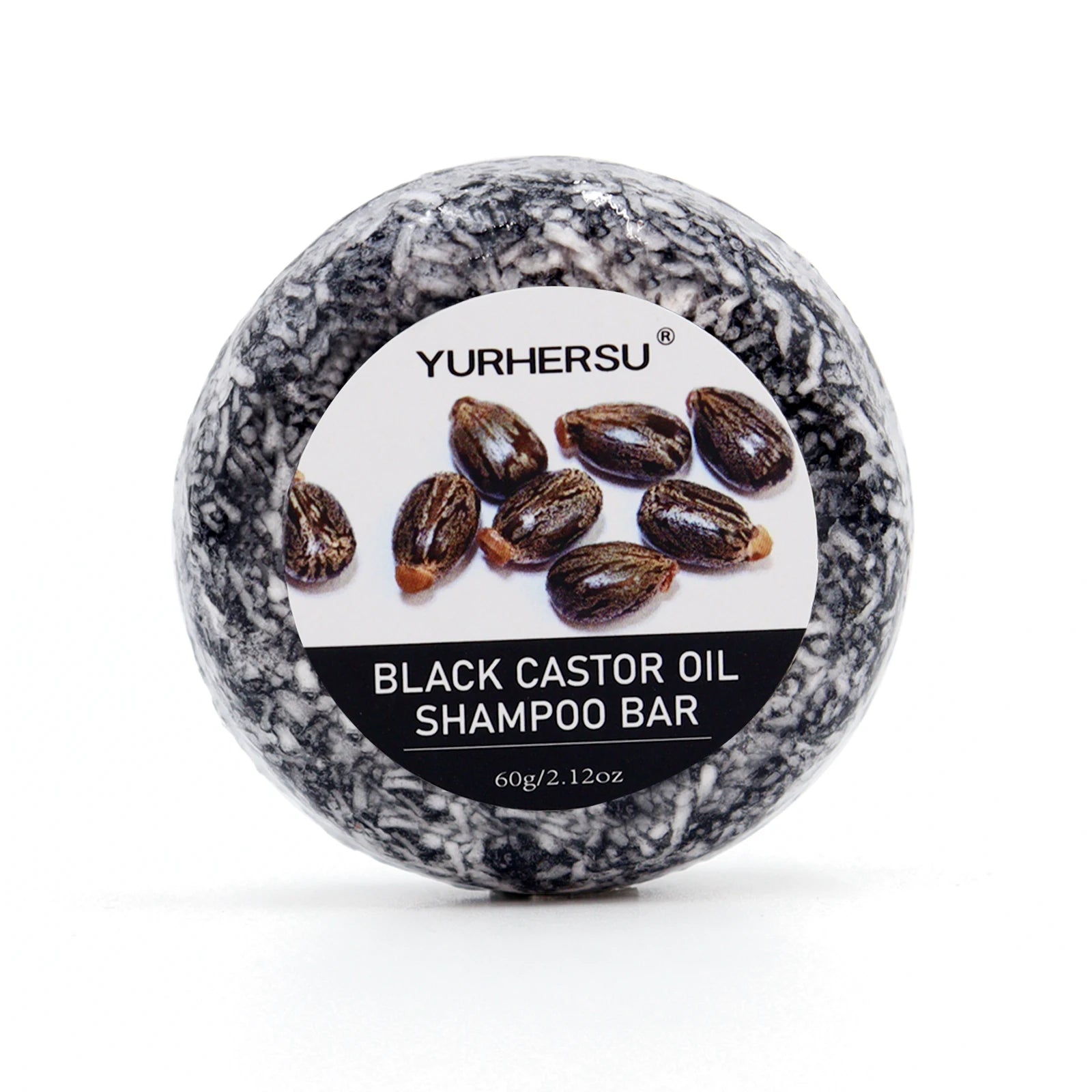Yurhersu Black Castor Oil Shampoo Bar 2-in-1 Hair Cleanser 60g - 16