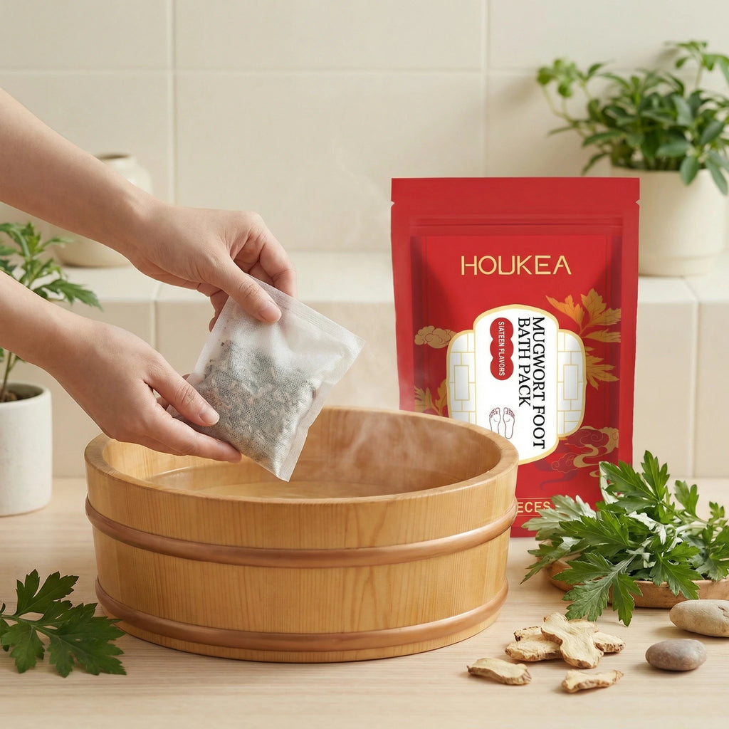 Herbal Mugwort Foot Bath Soak for Relaxation and Sleep