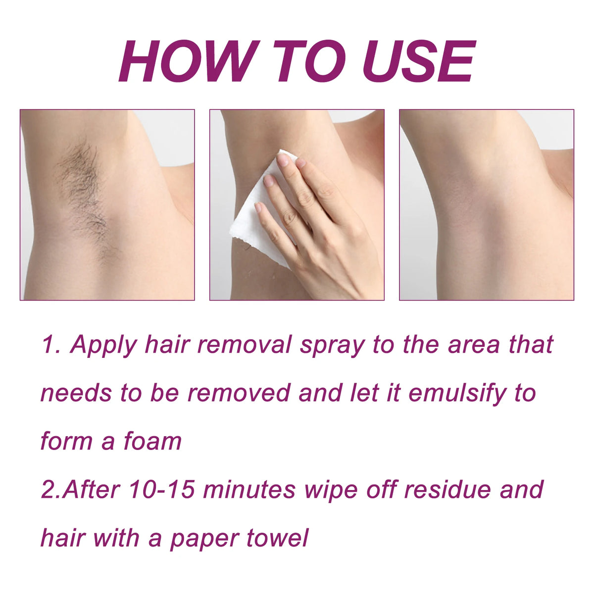 Painless Body Hair Removal Spray for Smooth Skin