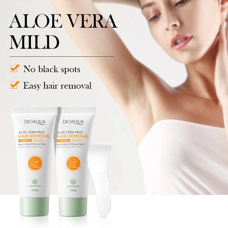 Pain-Free Aloe Vera Hair Removal Cream for Sensitive Skin