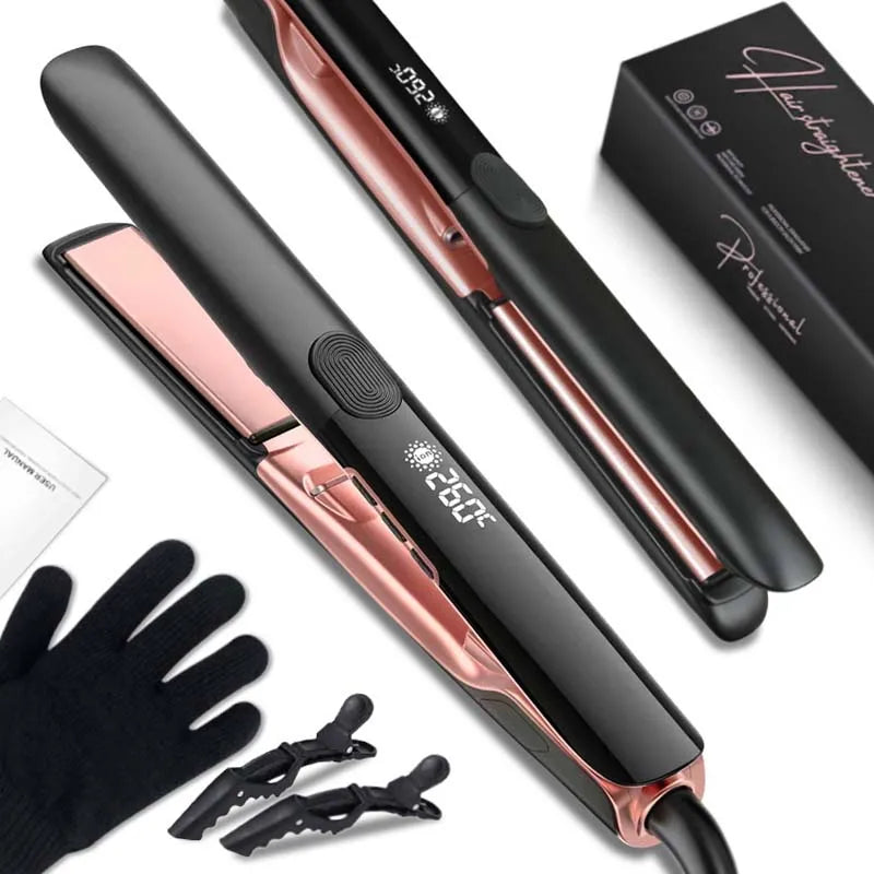 Professional Ceramic Hair Straightener Ionic Flat Iron Salon Styling Tool