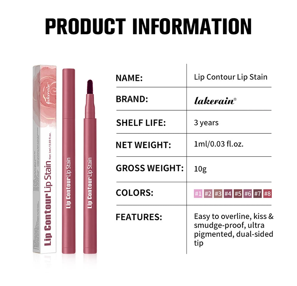 Dual-Sided Long-Lasting Lip Contour Stain and Liner