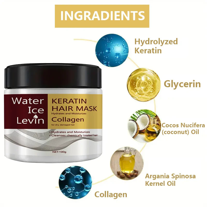 Keratin Collagen Hair Mask Moisturizing Conditioner for Damaged Hair - 5
