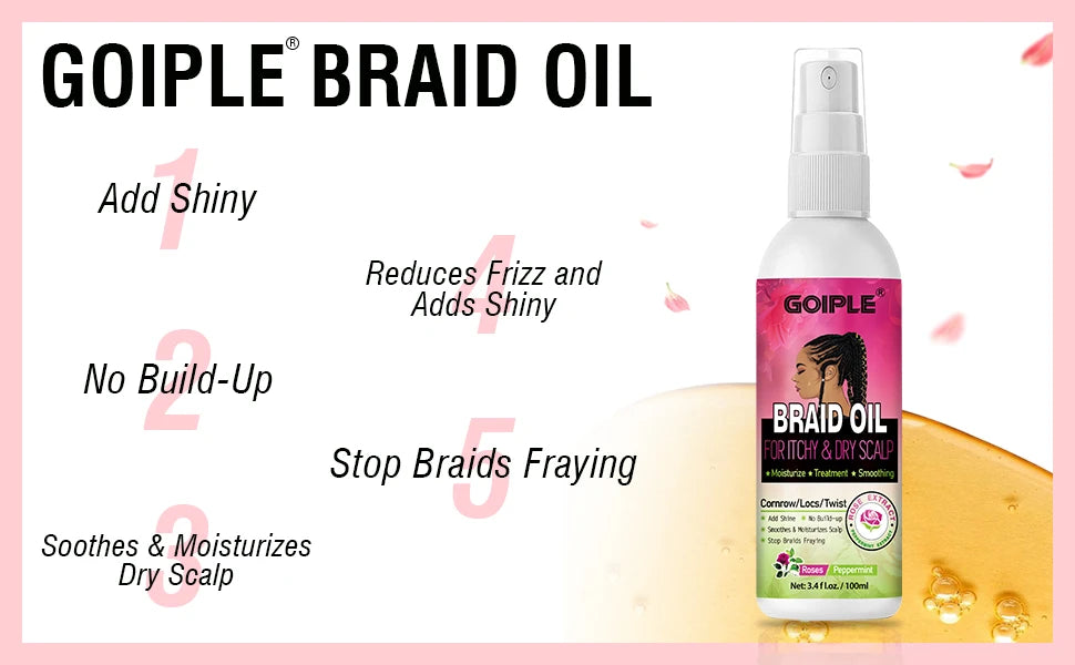 Goiple Braid Care Kit Leave-in Shampoo Scalp Oil and Styling Braid Gel