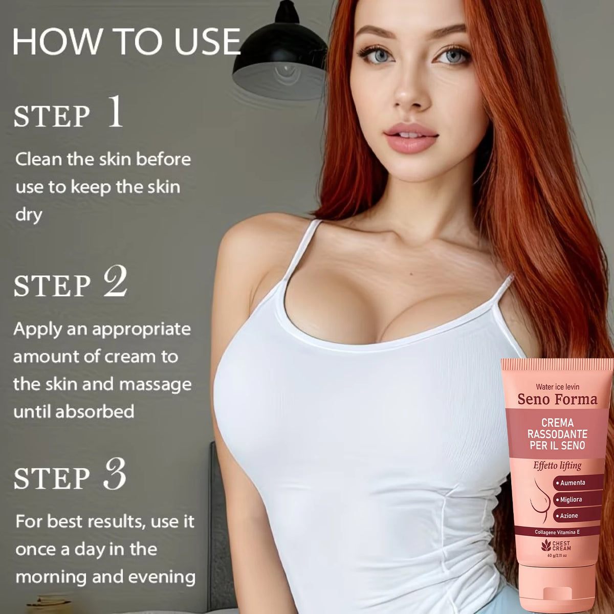 Collagen and Vitamin E Bust Firming Cream Skin Tightening Moisturizer